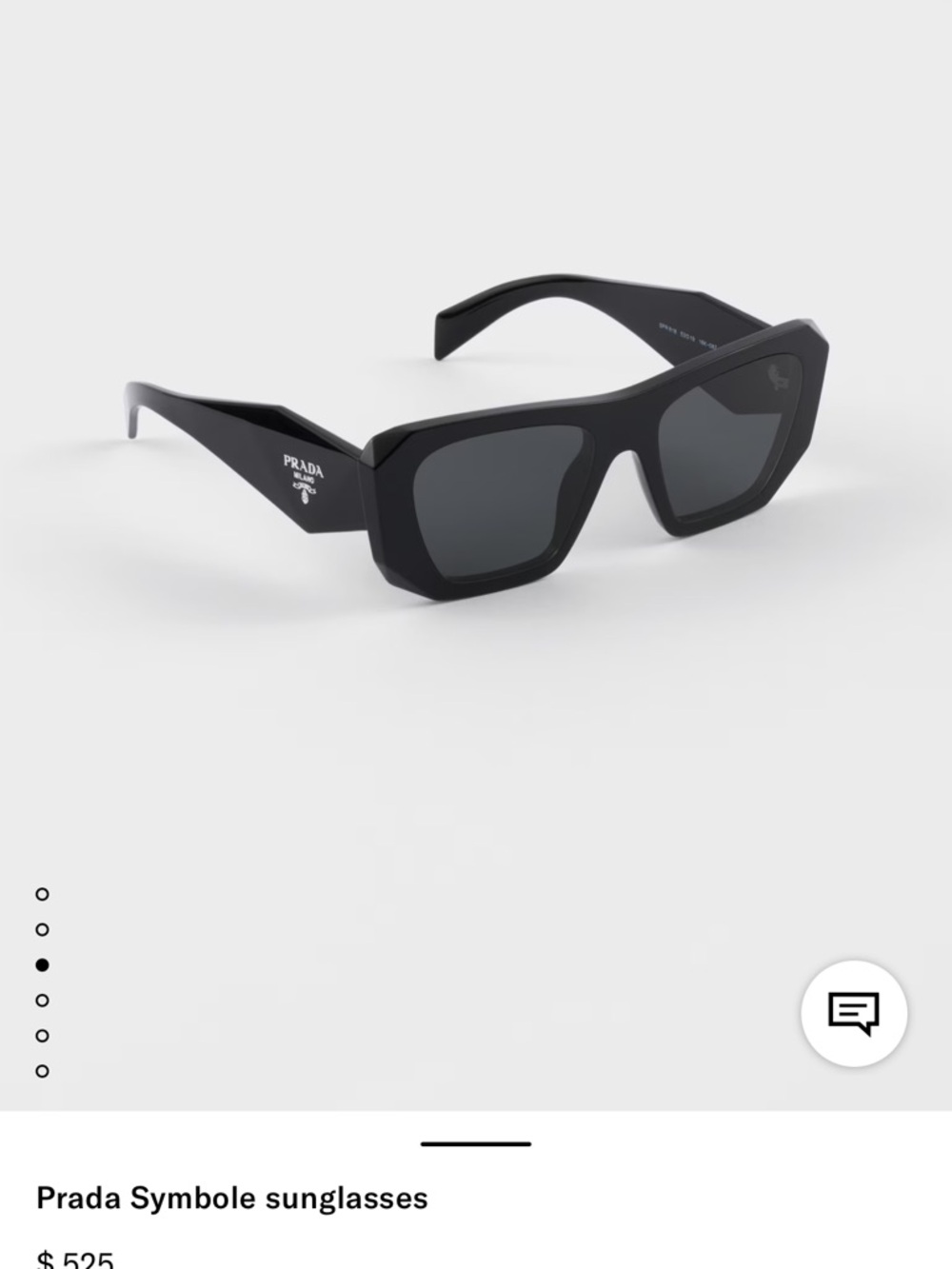 Prada Black Symbole Glasses